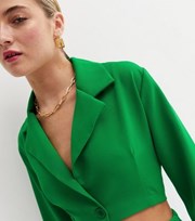 Urban Bliss Green Long Sleeve Crop Blazer